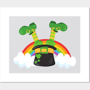 Saint Patrick's Day, Leprechaun Hat, Rainbow Posters and Art